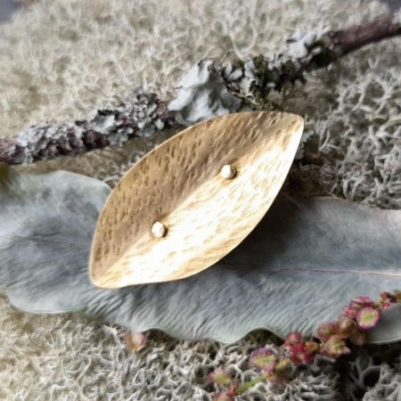 Broche feuille . Collection Végétale