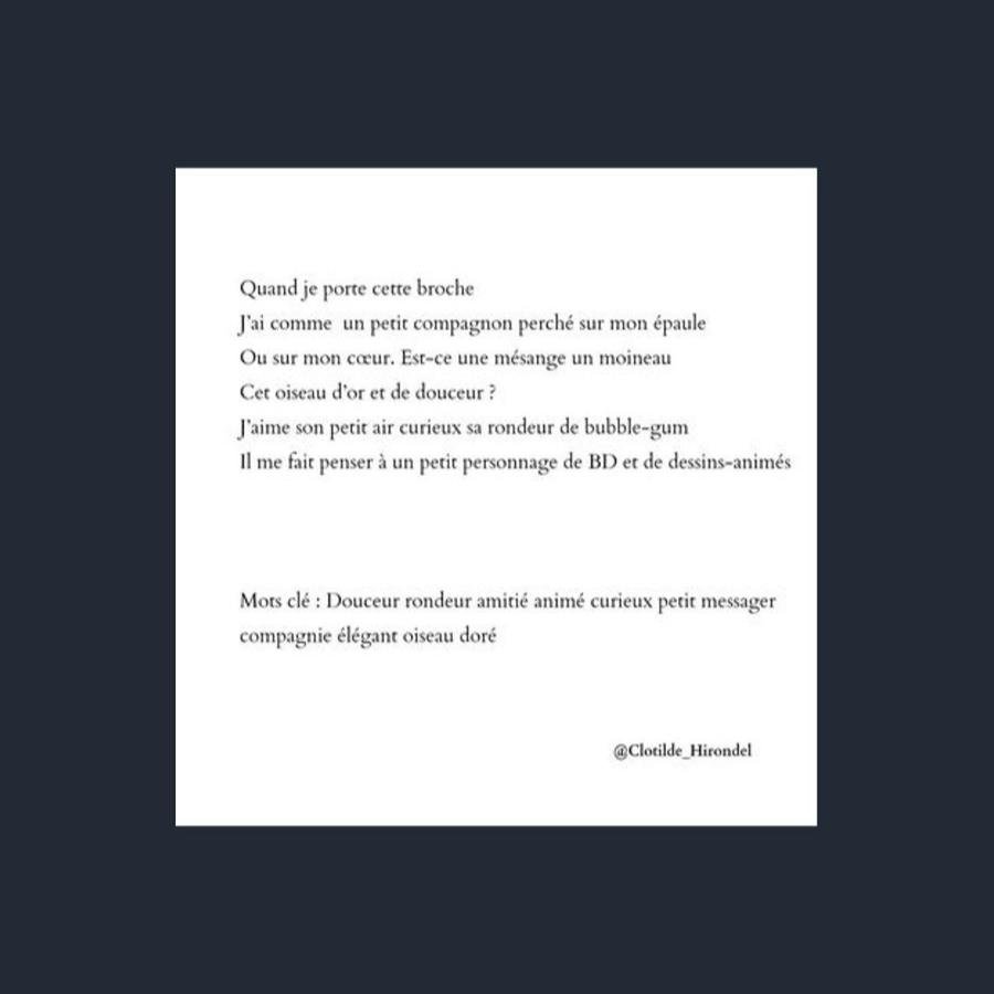 poème pour l’oiseau